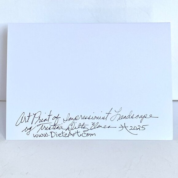 Landscape Painting Art Print 5x7in Blank Greeting Card and Envelope All Occasion - Picture 3 of 4
